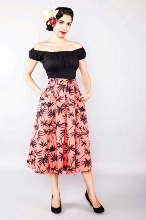 Dovima Palm Beach Coral Midi Skirt